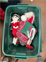 Rubbermaid Tote with Christmas