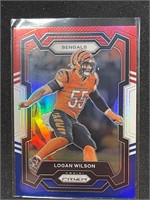 LOGAN WILSON  2023 RED WHITE AND BLUE PRIZM CARD