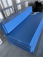 Lot of 15 Blue Single Gym Mats 6 x 2' Non-Folding