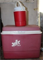 Vtg Rubber Maid Jolt Cola Cooler w/ Drink Cooler