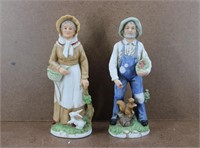 Vintage Homco Old Villagers Couple Figurines