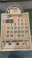 1941 Central Drug Co Miles Weather Calendar
