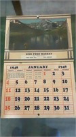 1948 Scio Food Market Promotional Calendar
