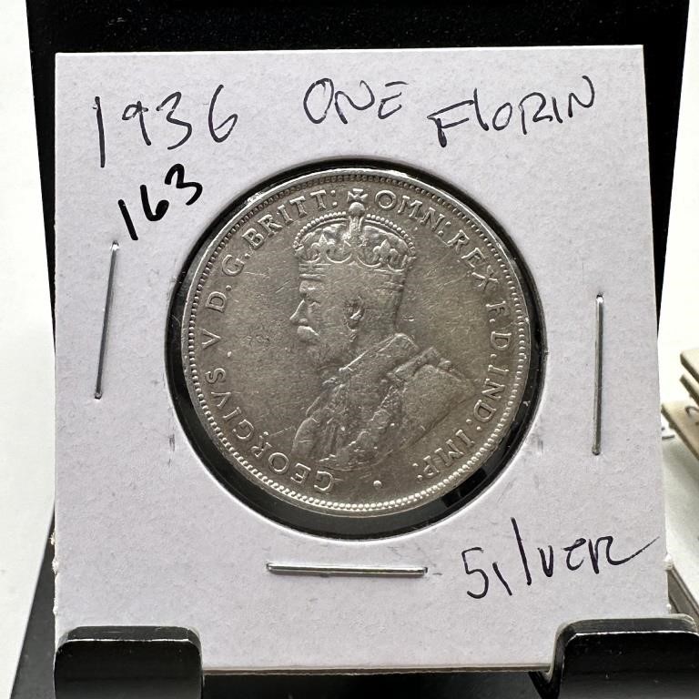 1936 SILVER ONE 1 FLORIN