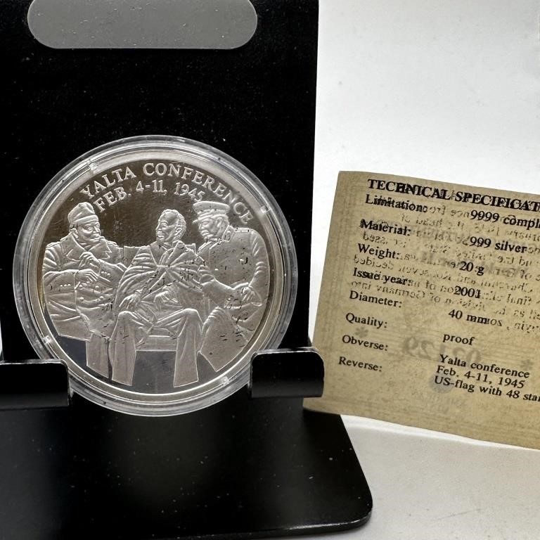 YALTA CONFERENCE PROOF SILVER BULLION COIN