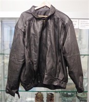 Italian black leather mens jacket