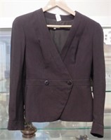 Giorgio Armani black crop silk jacket