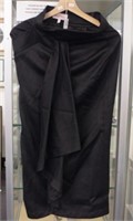 Byblos Italian black woollen straight long skirt