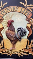 Country Life Wood Wall Art Rooster
