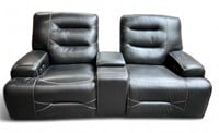 Pair of Home Theater Reclining Leather Seats.