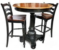 Tall Pub Style Table w/ 2 Chairs.