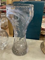 Crystal cut vase