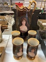 Victoria pitcher and glasses