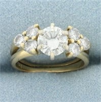 Diamond Engagement Ring and Wedding Band Bridal Se