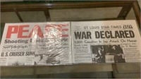 (2) WWII Reprint Newspapers