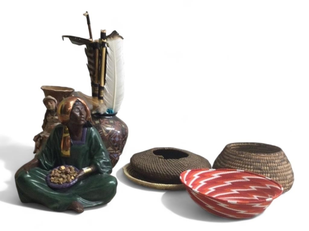 Native Weaved Baskets, Coil Baskets,Story Teller
