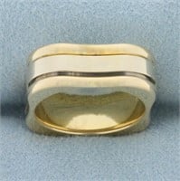 Designer Eros Unique Square Ring in 18k Yellow and