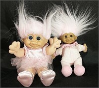 2 Plush Russ Troll Dolls