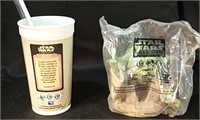 Taco Bell Star Wars Cup & Topper Yoda