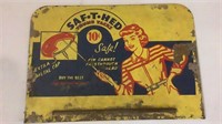Vintage Metal Saf-T-Hed Thumb Tacks Sign
