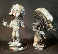 Heavy 9" Resin Predator & Alien Bobbleheads