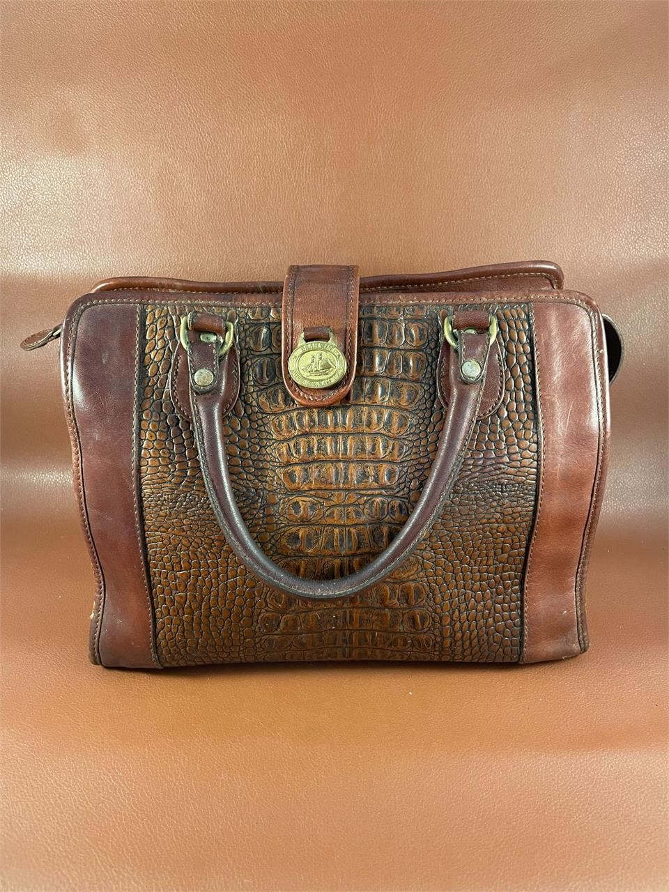 Vintage Brahmin Leather Tan Purse