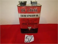 DE LAVAL CREAM SEPARATOR 1/2  GAL. OIL TIN