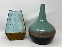 Seafoam Green Decorator Vases Pottery
