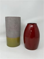 Pair of Pottery Decorator Vases Vase
