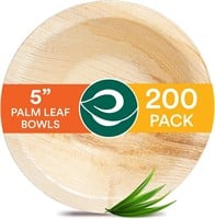 SEALED-5 Inch 8 Oz Palm Leaf Bowls 200Pack