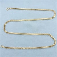 18 Inch Curb Link Chain Necklace in 14k Yellow Gol