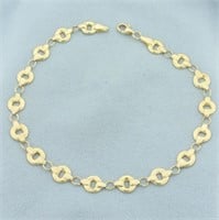 O Link Anklet in 14k Yellow Gold