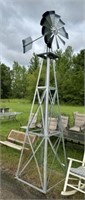 Large Galvanized Outdoor Windmill