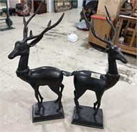 Pair of Metal Deer Statue