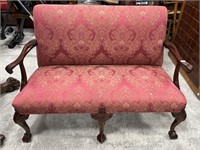 Reproduction Chippendale Cherry Settee