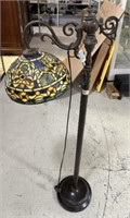 Reproduction Faux Stained Glass Floor Lamp