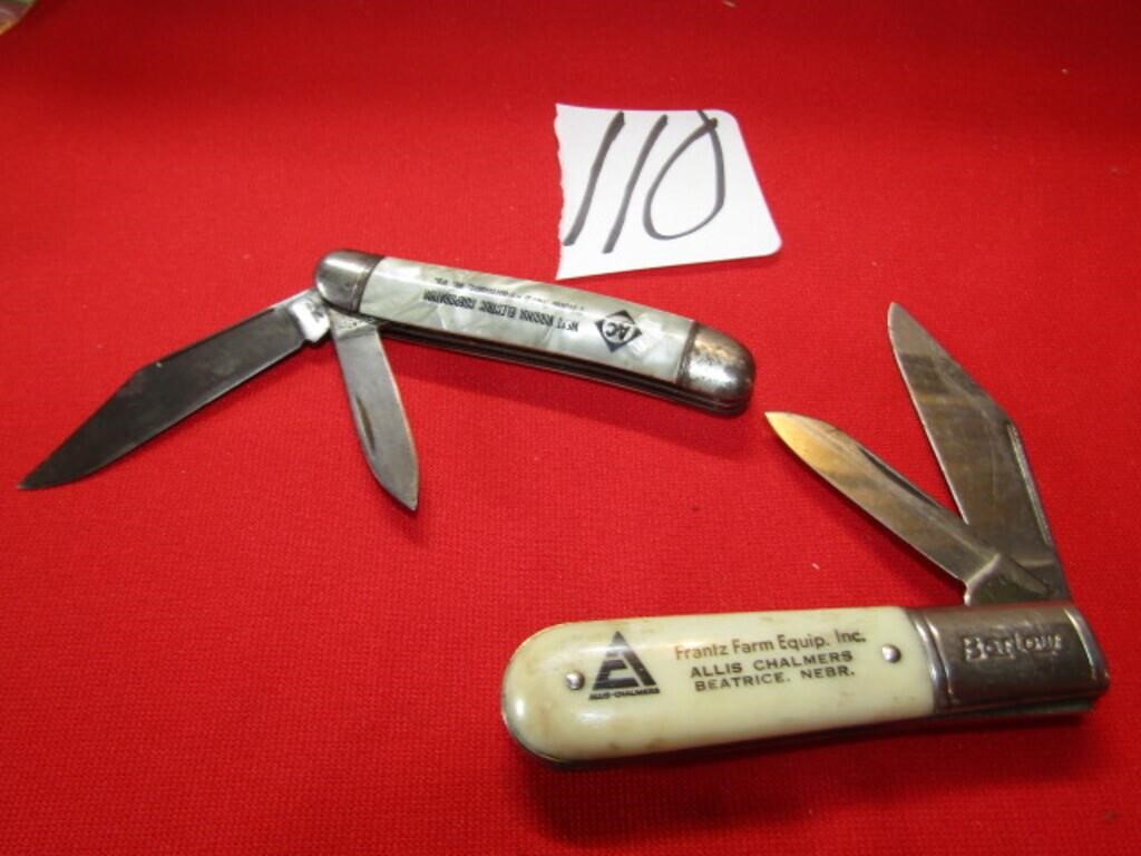 2 ALLIS CHALMERS PROMOTIONAL POCKET KNIVES