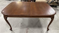 Mid Century Queen Anne Mahogany Dining Table