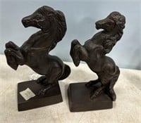 Pair of Metal Horse Sculptures
