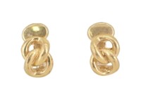 Christian Dior Gold Tone Clip On Earrings