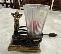 Art Deco Brass Female Accent Lamp
