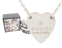 Gucci Heart Sterling Silver Necklace