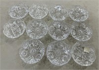 3" x 8"w Cut Glass Bowl