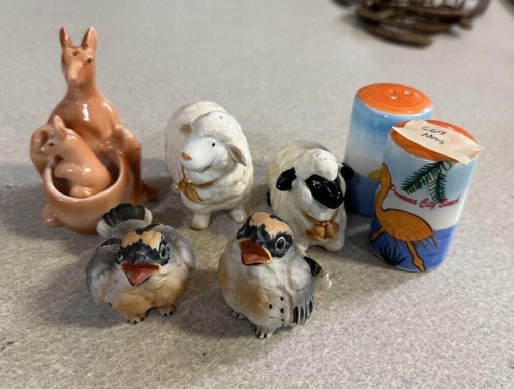 Group of Vintage Ceramic Salt and Pepper Shakers a