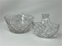 Rogaska Crystal Bowl, Basket Vase
