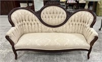 Victorian Revival Mahogany Parlor Sofa