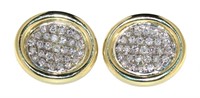 14kt Gold 2.00 ct French Lock Diamond Earrings