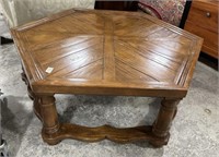 Oak Octagon Country French Coffee Table