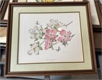 Ann Dowden Signed Flowering Dogwood Print