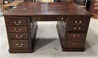 Vintage Mahogany Partner's Desk